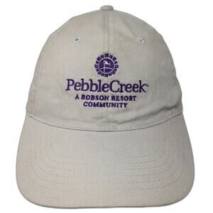 Apollo Baseball Cap Beige Purple One Size PebbleCreek Robson Resort Golf Hat